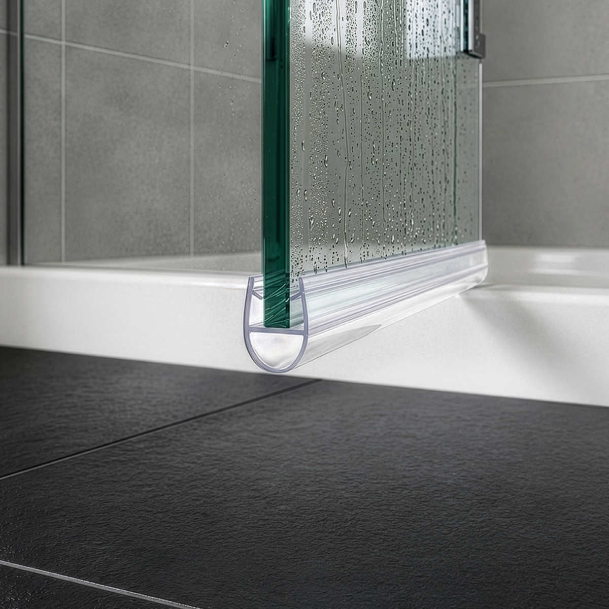 Douchedeurafdichting D-Profiel – 2x 1 Meter voor 6-8mm 