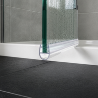 Douchedeurafdichting D-Profiel – 2x 1 Meter voor 6-8mm 