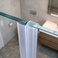 Vertical Shower Door Seal U-Profile 200 cm