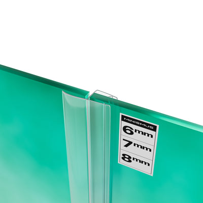 Vertikale Duschdichtung U-Profil 2×200 cm – Für 6–8 mm Glas