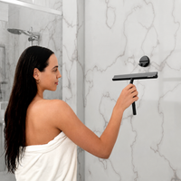 Extra breiter Duschabzieher 33 cm mit magnetischer Wandhalterung