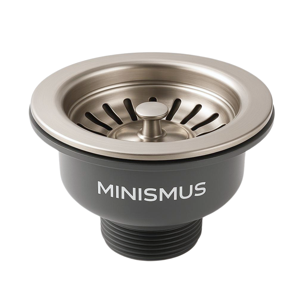 Sink Drain with Basket Plug – Ø114mm Outer Diameter (Without Overflow)