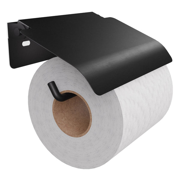 Wall mounted toilet paper holder with protective cover