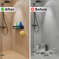 Doucheplankje 30 cm Roestvrij Staal - Wandmontage Opties