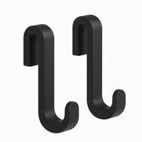 Shower Door Hook 2-Pack with Silicone Coating