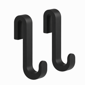 Duschtürhaken mit Silikonbeschichtung, 2er-Set, für 6–10 mm Glas