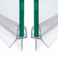 Shower Seal with Water Stop - 2x 1 Meter for 6-8mm Glass Doors