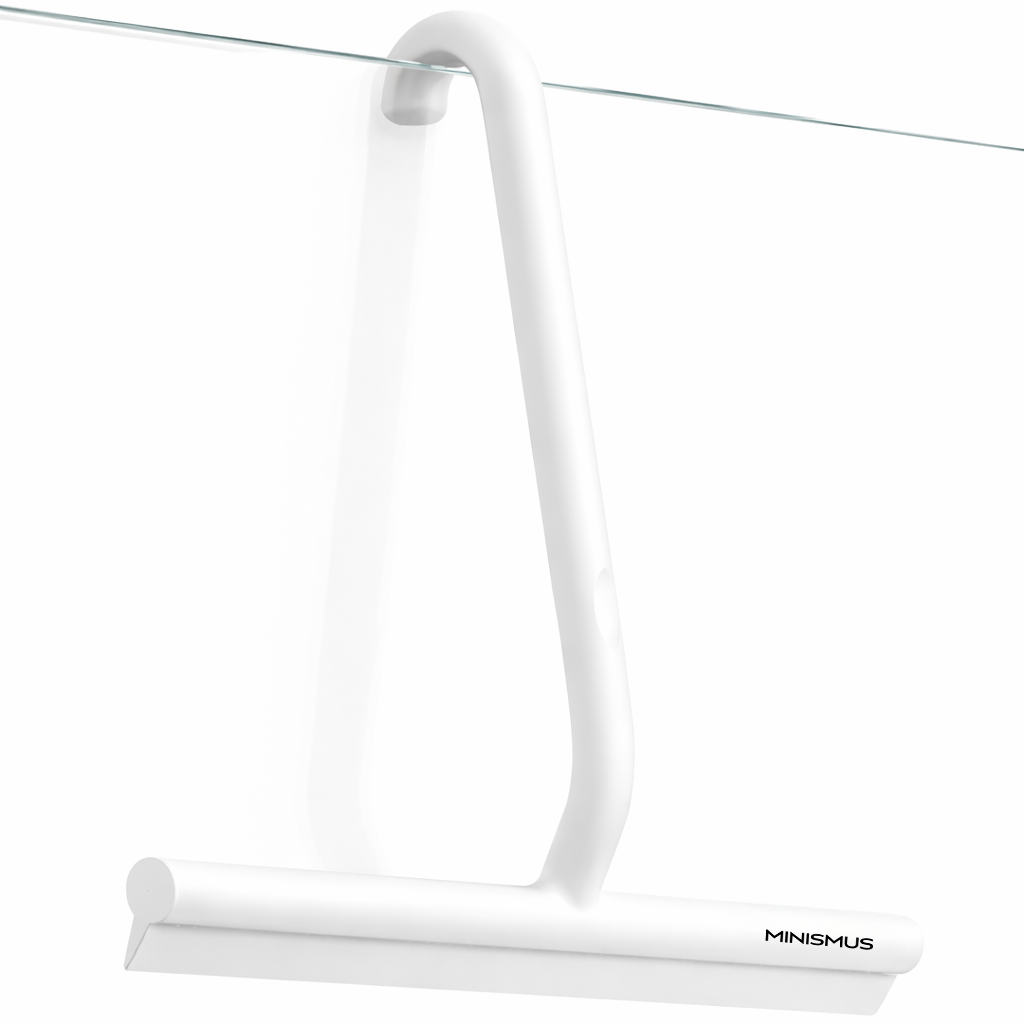 Bathroom Squeegee with Built-In Hook and Durable Silicone Blade, 21cm