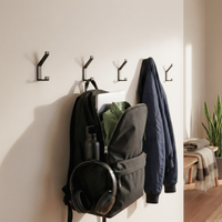 Dubbele Wandhaak van Aluminium in 6-Pack, Schroefmontage