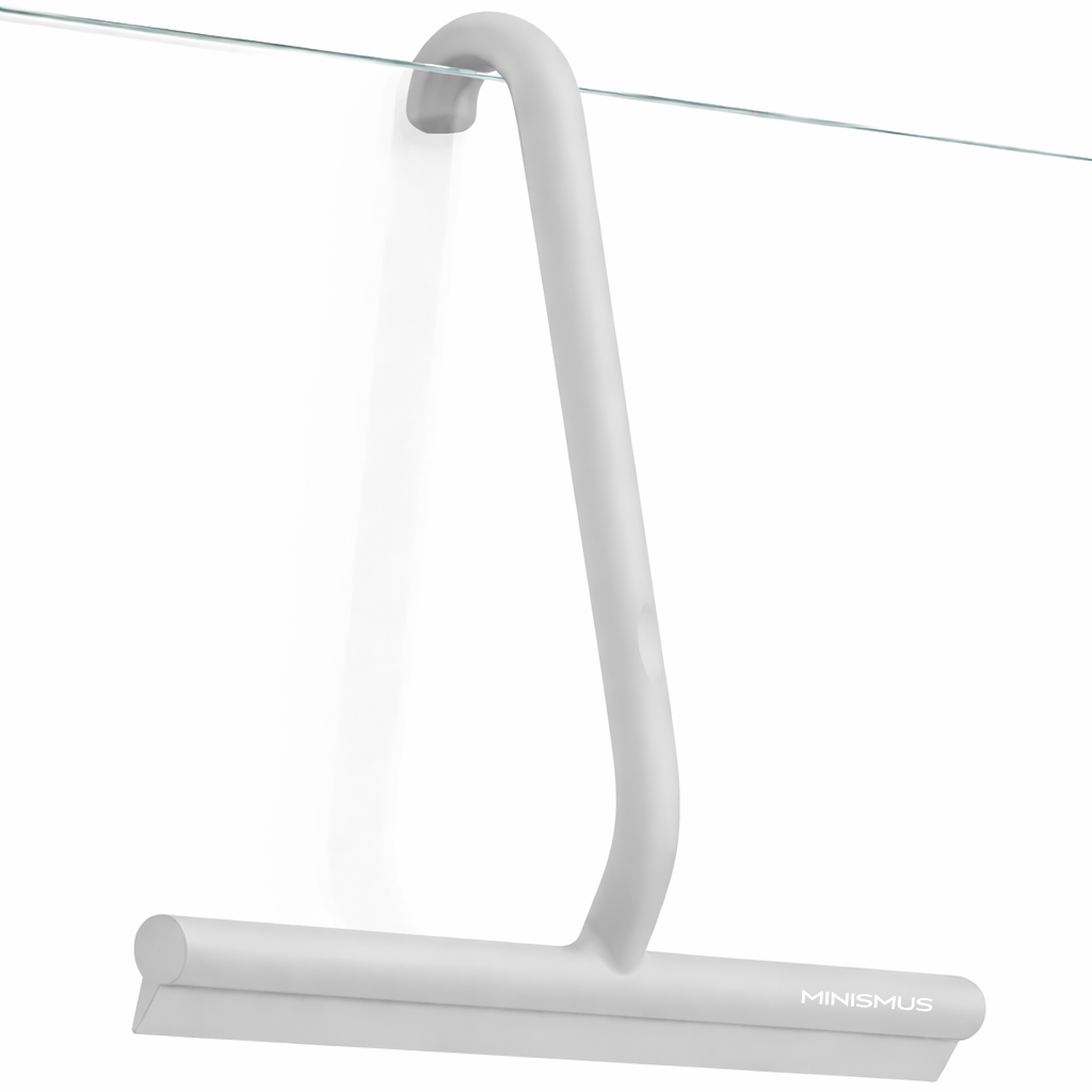 Bathroom Squeegee with Built-In Hook and Durable Silicone Blade, 21cm