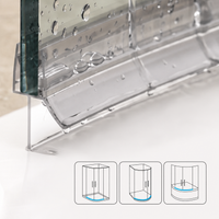 Gebogene Duschdichtung mit Wasserabweiser, 2 × 1 m, für 6–8 mm Glas