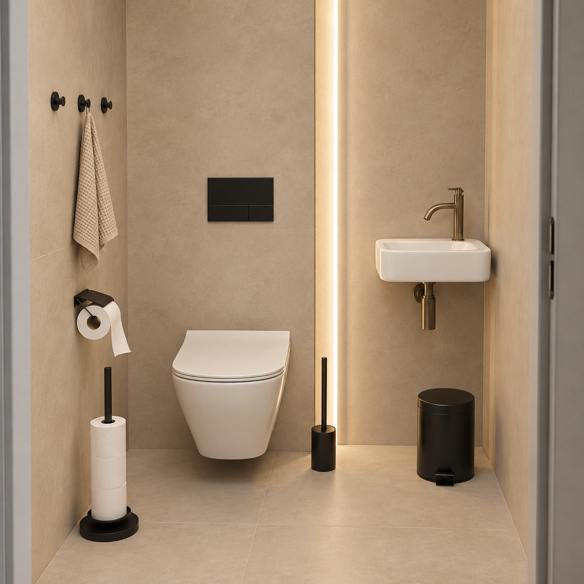 Minismus Toilettenbürstenhalter Kurzmodell Rund