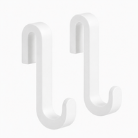 Douchedeurhaken met siliconencoating, set van 2, voor glas 6 tot 10 mm