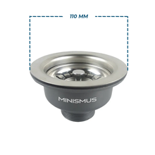 Gootsteenafvoer met Korfstop Ø110 mm Buitendiameter - Zonder Overloop