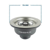 Gootsteenafvoer met Korfplug – Ø114mm, Zonder Overloop