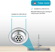 Gootsteen Afvoerstop Korfplug met Verstelbare Hoogte (82mm)