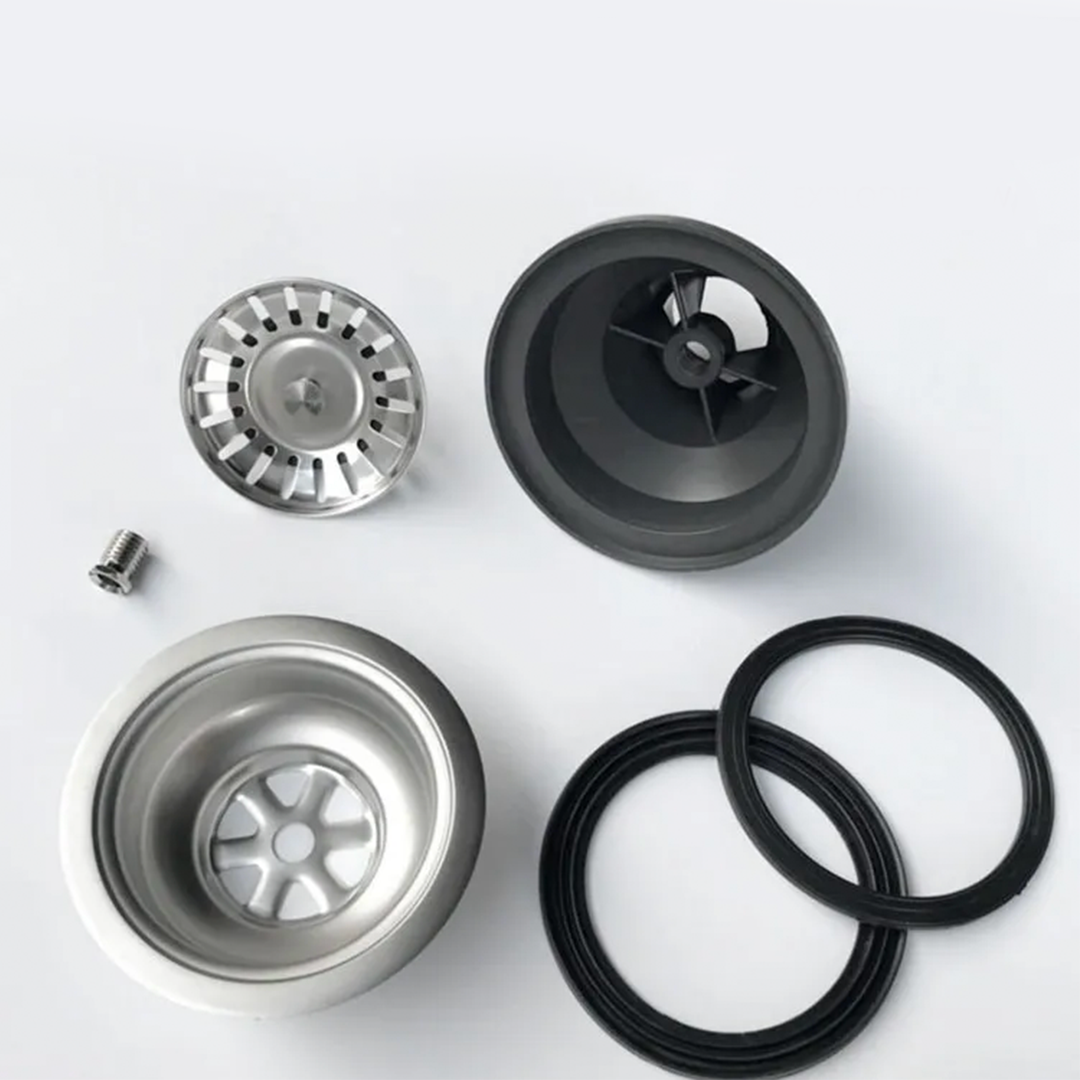 Sink Drain with Basket Plug – Ø114mm Outer Diameter (Without Overflow)